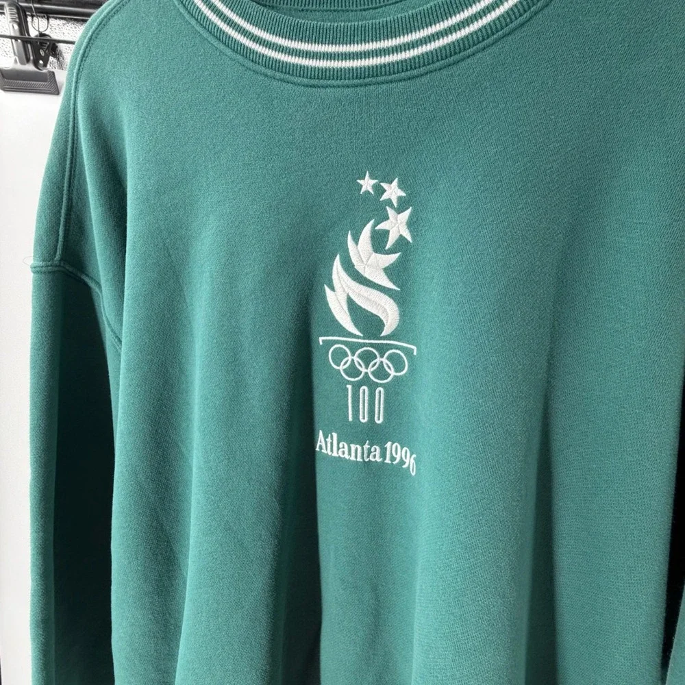 Vintage Atlanta 1996 Olympic Games Centennial Sweatshirt Green Crewneck 90s L/XL